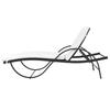Sun Lounger with Cushion Poly Rattan Black