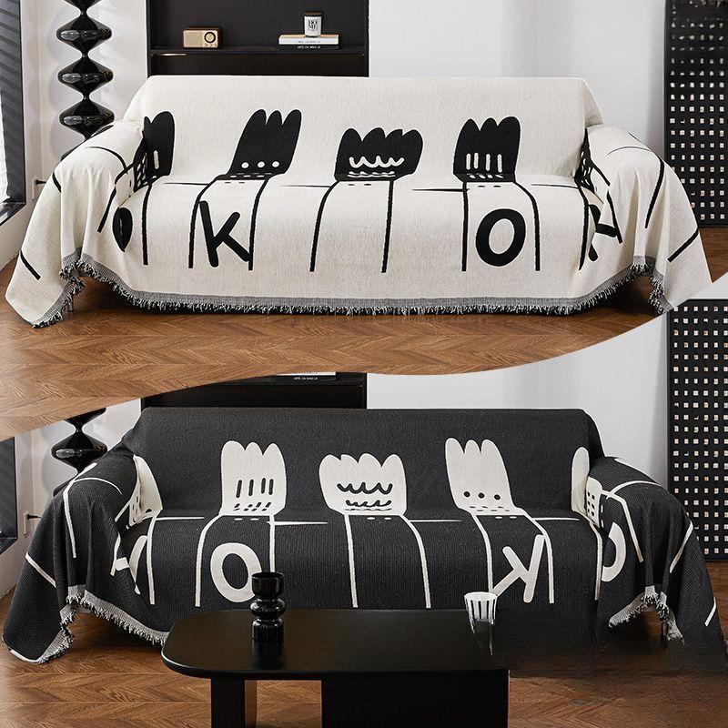 Nordic Wind One Straight Row Sofa Cover Cloth Gold Non-slip Machine Washable Full Cover Sofa Cover Four Seasons General Sofa Blanket