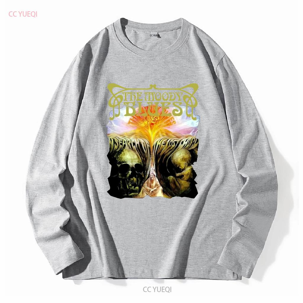 Pánské tričko The Moody Blues Search of Lost Chord Vtipné Černé Bavlněné Vintage Prané Streetwear Unisex Prodyšné Mírně Ležérní