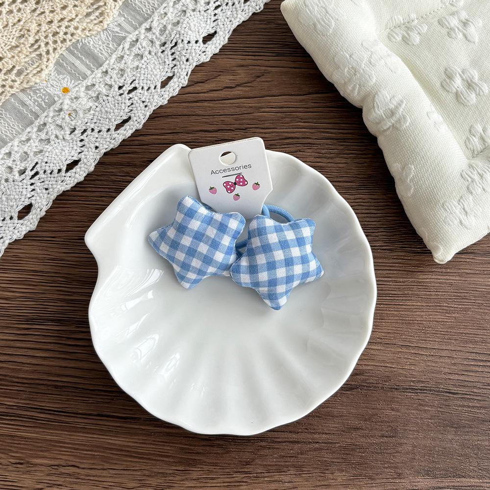 

Детские заколки для волос с кружевной отделкой в корейском стиле и синим бантом