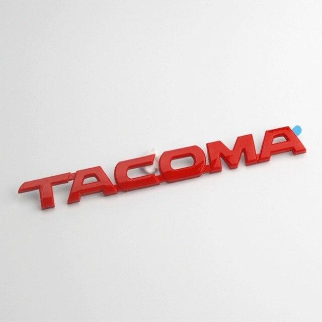 High Quality 1pc New Car Styling 30CM 3D ABS Plastic Chrome Black Emblem Side Decal Badge Sticker Nameplate For Tacoma