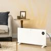 2000W Electric Convector Heater, Freestanding or Wall Mounted, Space Heater with Adjustable Thermostat, Timer, White