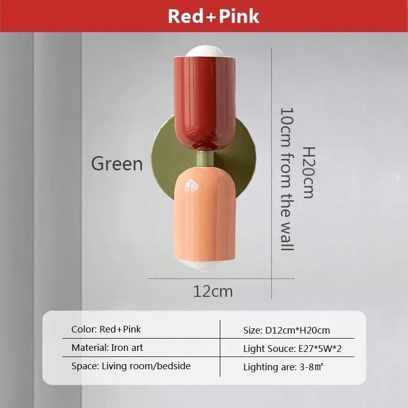 Nordic LED Wall Lamp Modern Macaron Decorative Sconces For Bedroom Bedside Study Living Rooms TV Backdrop E27 Lighting Fixtures