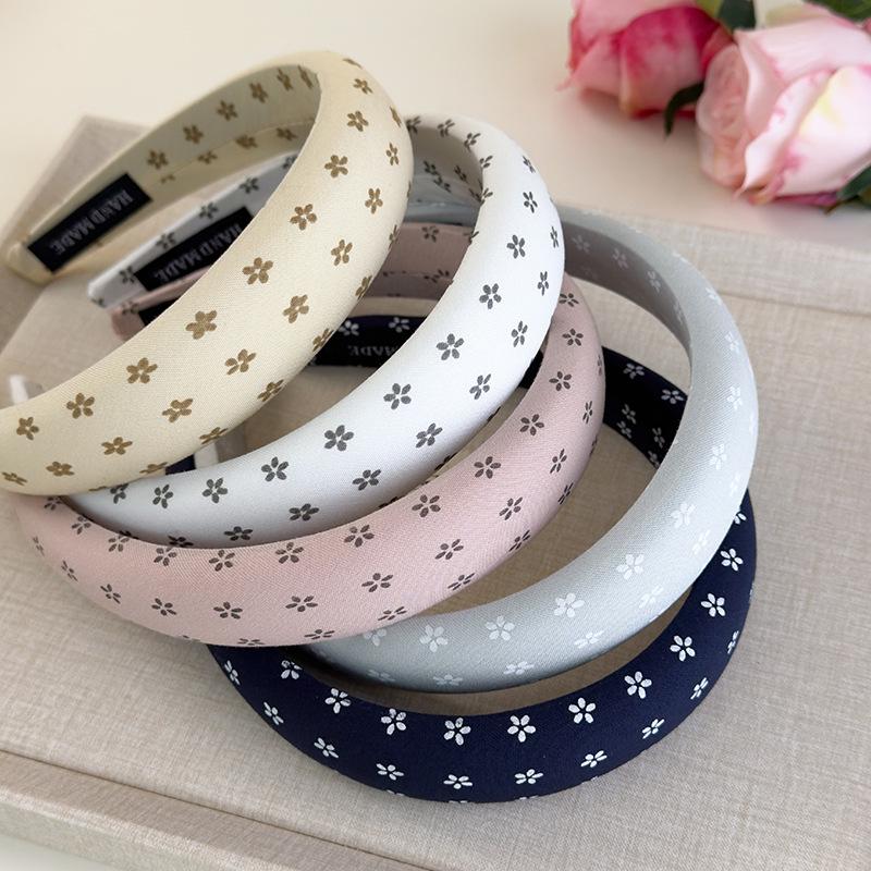 Flowers Series Headbands Colorful Fabric Sponge Flower Hair Band Womans Girls Sweet Hair Hoop Fashion Versatile Hair Accessories