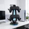 Multi Functional Gaming Organiser Rack with LED Effects Charging Dock and Secure Storage for Controllers and Headsets