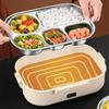 Portable Electric Heated Lunch Box for Home Car Office Rice Cooker 304 Stainless Steel Food Heater Bento Heating Food Container