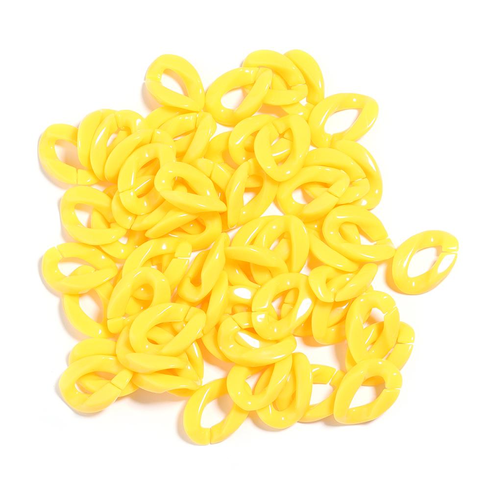 50pcs/Lot Colorful Acrylic Link Chain Buckle Beads For Necklace Bag Chains Connector Clasps DIY Necklace Clothing Jewelry Making