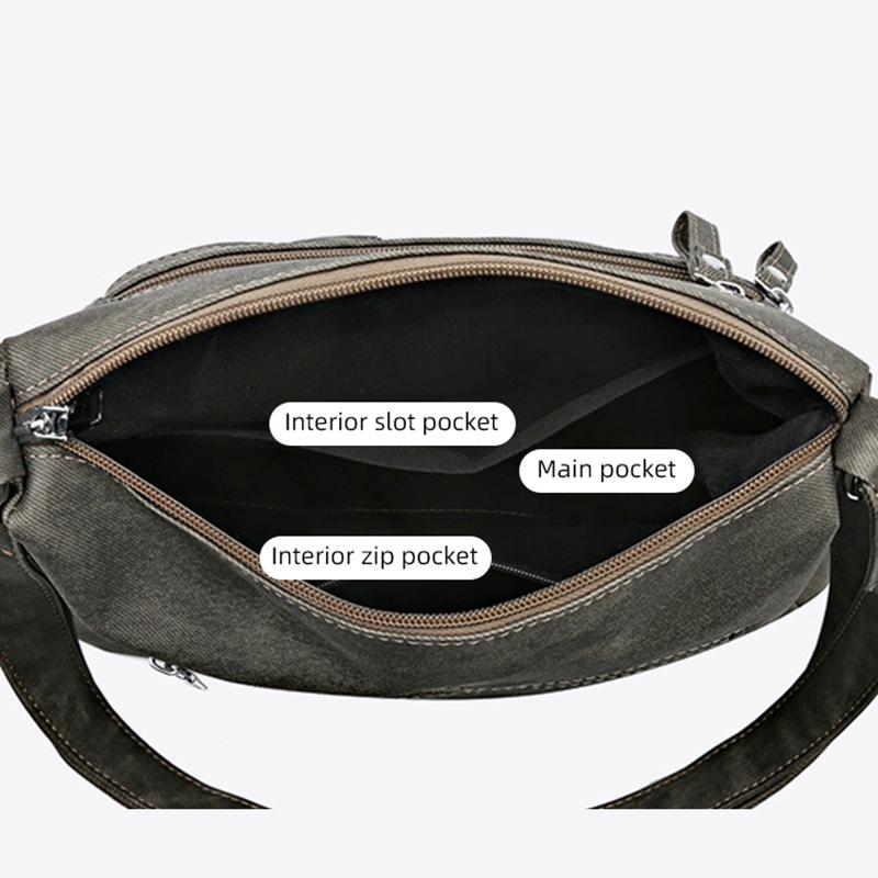 Multi-layer Middle-aged  Messenger Bag Versatile Casual Women's Bag Retro Large-capacity Shoulder Bag