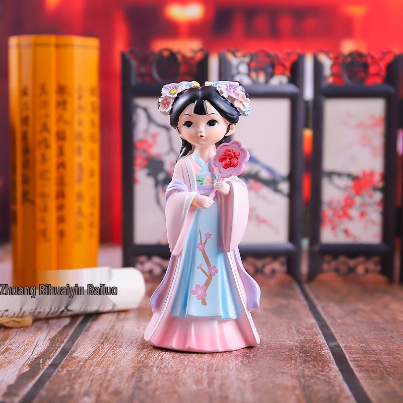 Şarap Dolabı ve Oturma Odası İçin Yaratıcı Retro Prenses Figür Dekorasyonu