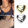 Metal Beads Big Heart Pendant 3D Heart Charm for Jewelry Making Charm DIY Gifts Bracelets Necklace Heart Bead with Hole
