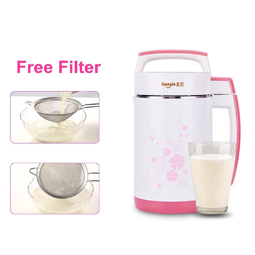 2L SoyMilk Machine Stir Rice Paste Maker Steel Filter-free Automatic Heating Soya-Bean Milk Juicer