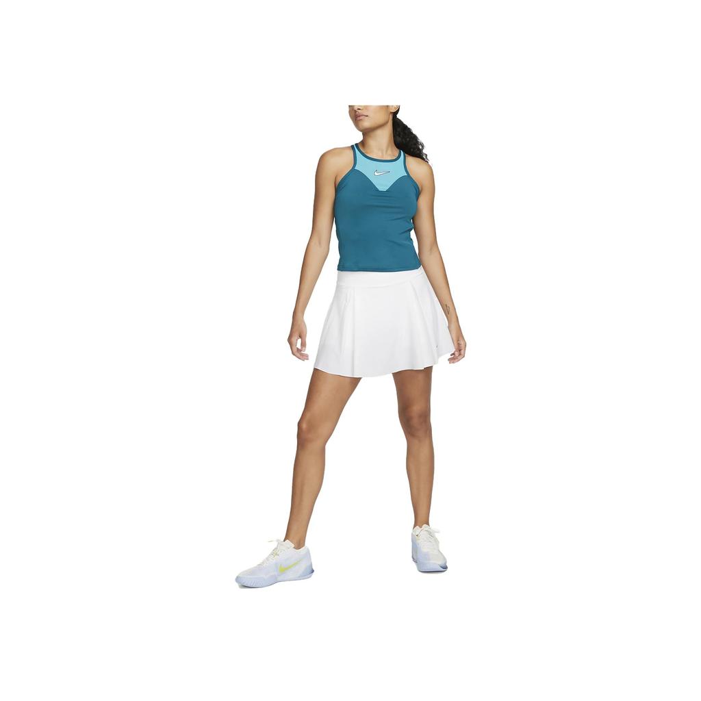 Nike Court Dri-FIT Slam Logo Print Color Block Tanktop Damen Tops Blau FD7929-381