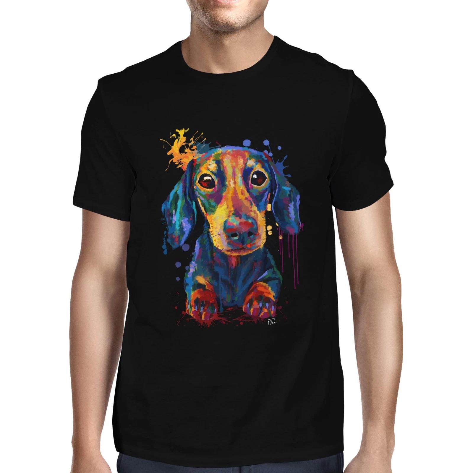 1Tee Mens Watercolour Abstract Descend Dog T-Shirt XXXXL
