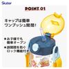 Skater Kids Straw Water Bottle Clear 480ml One-Touch Paw Patrol PDSH5-A