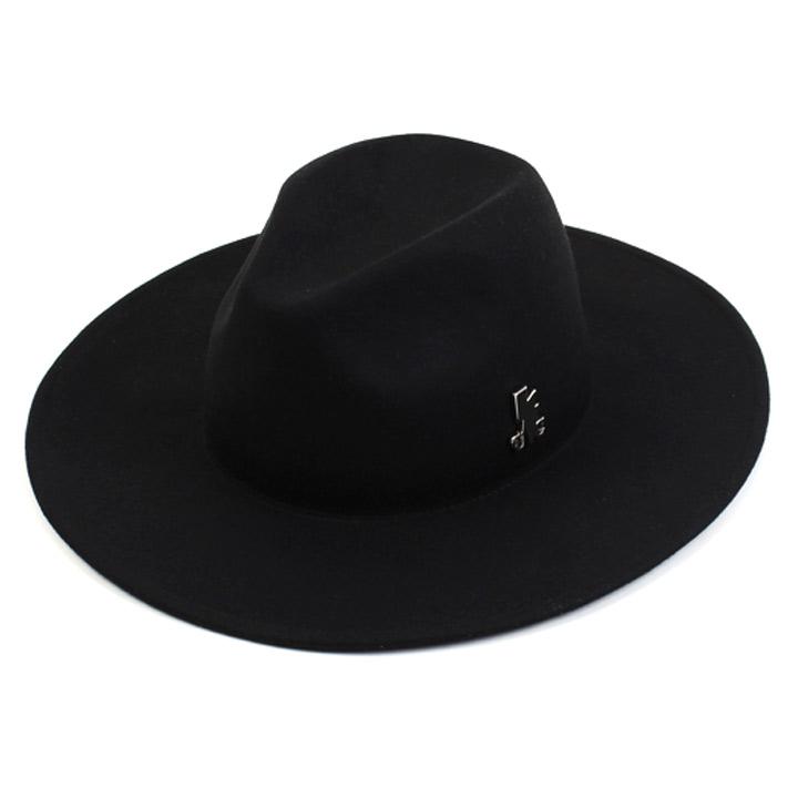 Yunibeosyeolkemiseuteuli Silver Thunder Wool Black Fedora