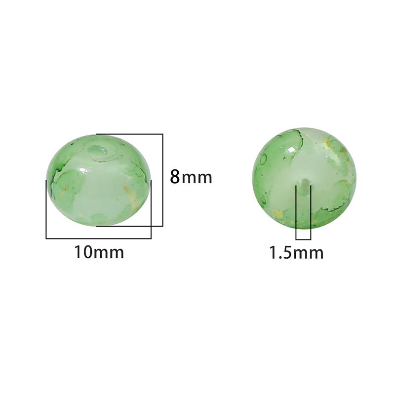 30Pcs Crystal Glass Beads Sprinkled Abacus Loose Spacer Beads for DIY Necklace Bracelet Jewelry Making