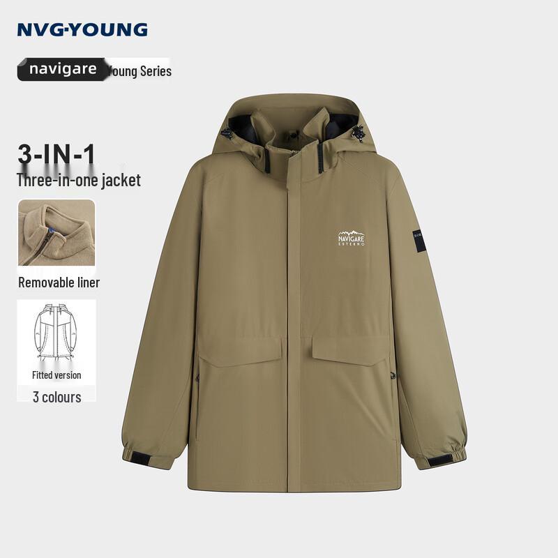 NVG·YOUNG Men's Italian Sailing 3-in-1 Winter Outdoor Jacket