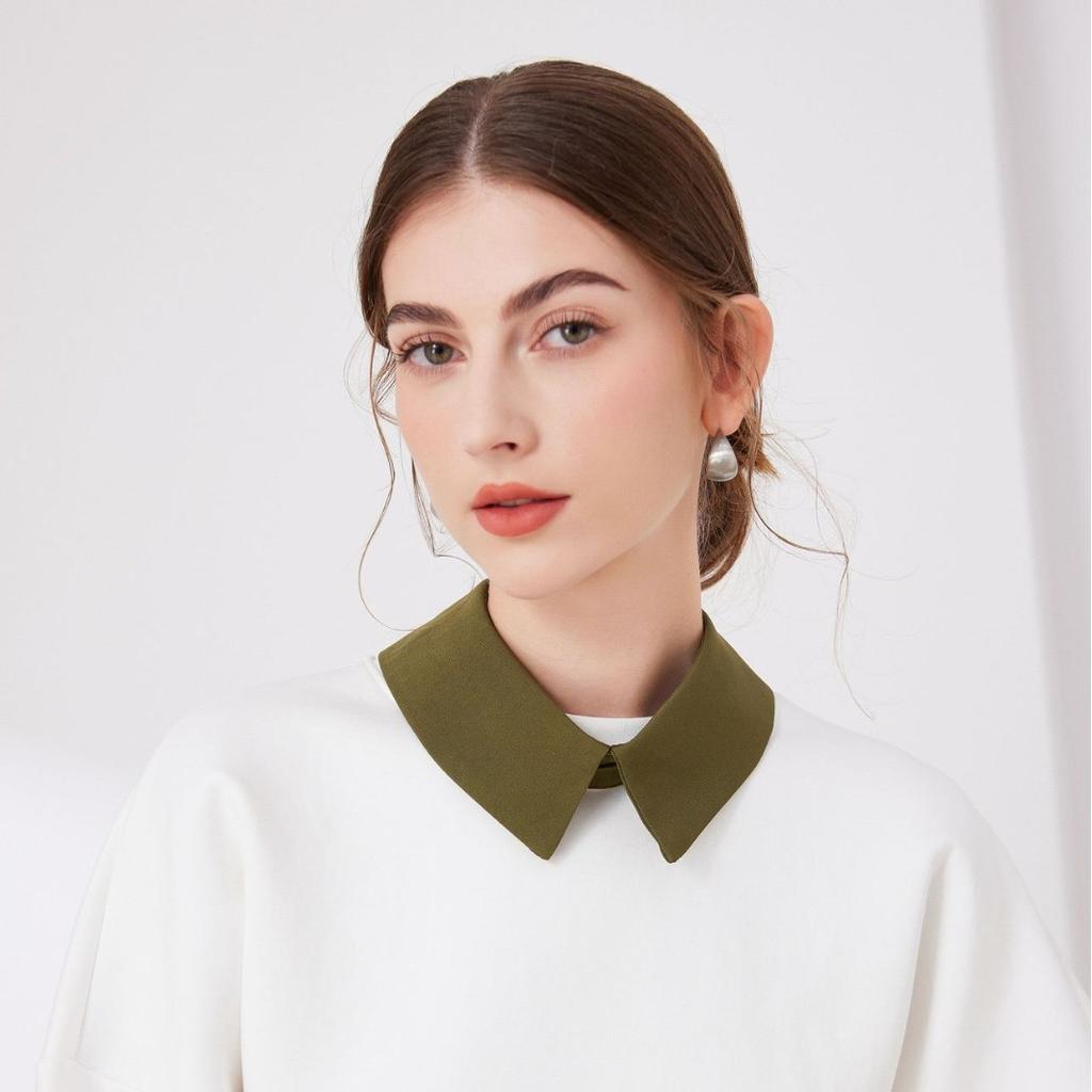 Casual Lapel Fake Collar Accessories Detachable Shirt Collar for Women Sweater False Collar Lapel Top Neckwear Ties