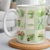 Ceramic Gardening Mug with 3D Relief Pastoral Design Heat-Resistant Coffee Tea Cup Nature-Inspired Drinkware