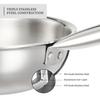 Stainless Steel Triply Frying Pan (Small Size/ 22Cm) | Induction and Gas Stove Compatible | Three-Layer Durable Construction