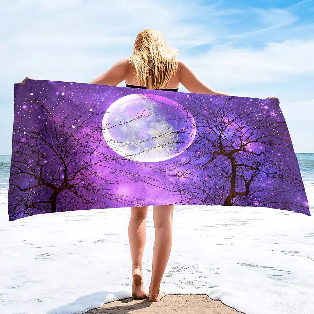 Strandlaken Extra Groot Reizen Strandlakens Deken Zandvrij Sneldrogend Absorberend Zwembadlaken Hawaïaans Strand Badlaken Roze Hemel 100X50 cm(39X20in)
