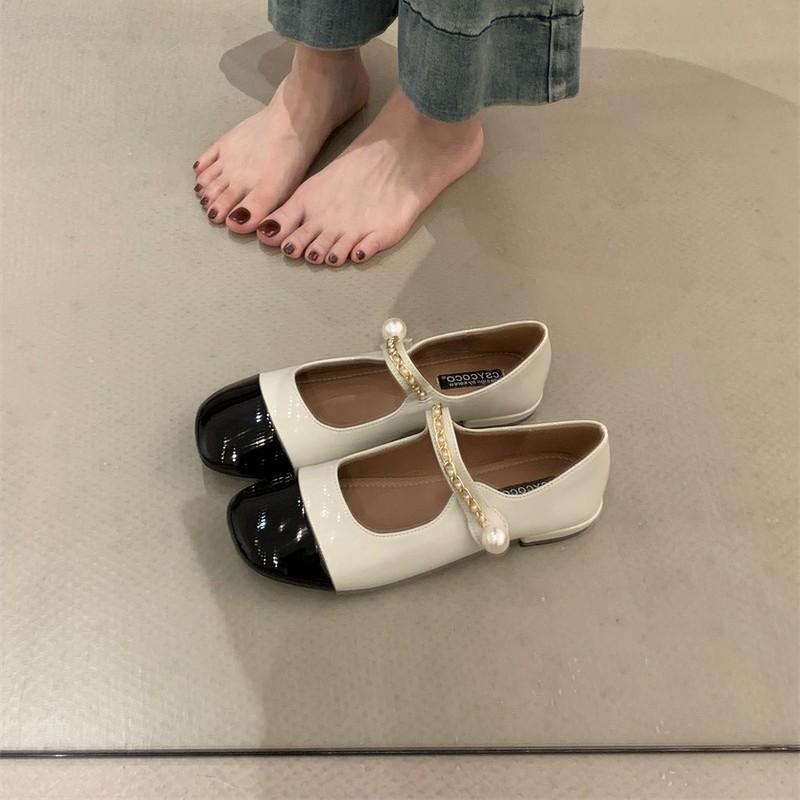 Low-heeled French small fragrant Mary Jane single shoes women's shoes 2025 new spring and autumn color matching temperament evening shoes