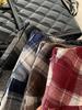 2025 Autumn/Winter Red Plaid Wool High-Waisted Pleated Skirt with Anti-Exposure Feature