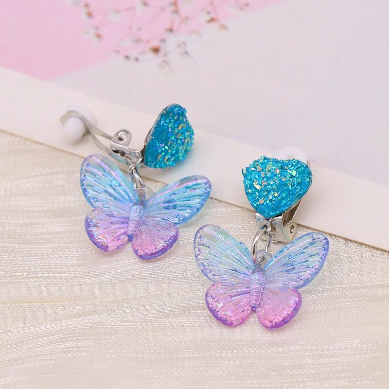 

Милые детские клипсы для ушей, серьги для девочек без проколов, набор колец-клипс для ушей русалочки