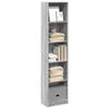 VidaXL Bookcase Sonoma Grey 40x24x176 Cm Engineered Wood, Bookshelf, Book Holder, Book Support, Cabinet of 857797