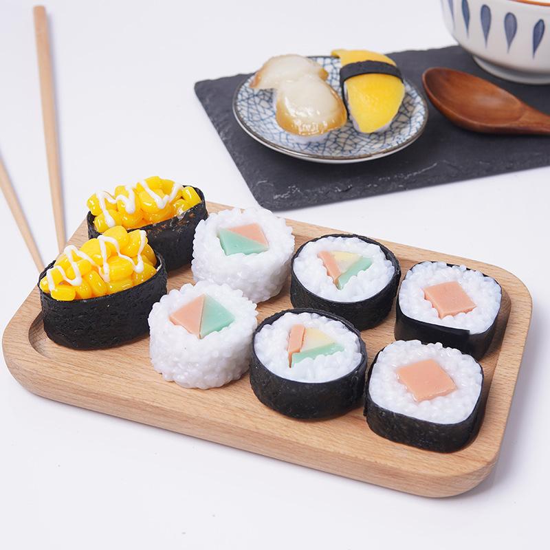 PVC Simulation Laver Sushi Model Artifical Japanese Food Seaweed Rice Japanese Restaurant Display Props Ornaments Party Decor