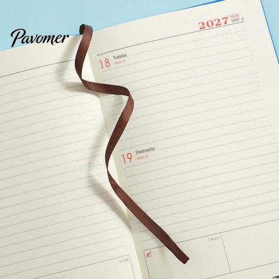 2027 Daily Planner with Monthly And Annual Schedule, A5 Thick Ink-proof Paper Portable Office Stationery Agenda Notebook, Durable PU Leather