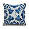 Chiński styl retro niebieski i biały ceramiczny nadrukowany materiał lniana bawełniana poduszka rzuć owinięta w poduszkę dekoracyjną do sofy