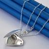 925 Sterling Silver 16-30 Inch Exquisite Heart-shaped Flip Up Pendant Necklace for Women's Fashion Gifts, Wedding Accessories