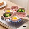 Nonstick Flower Shape Egg Frying Pan 5 Hole Aluminum Skillet 37x21cm Breakfast Cooking Tool Gas Induction Stove Ready Gray Pink