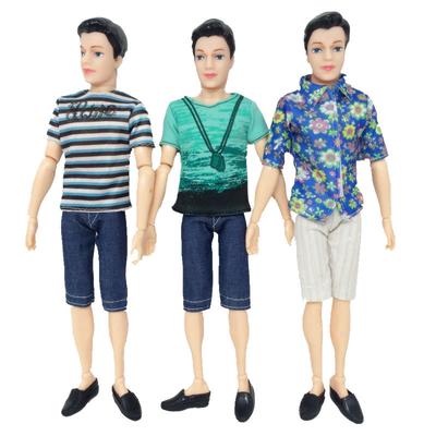 3SetsTops Shirt Short Jeans Pants Clothes For Ken Doll Outfits Clothes For Barbie's Boyfriend Ken Dolls Dollhouse Accessories Kid Toy