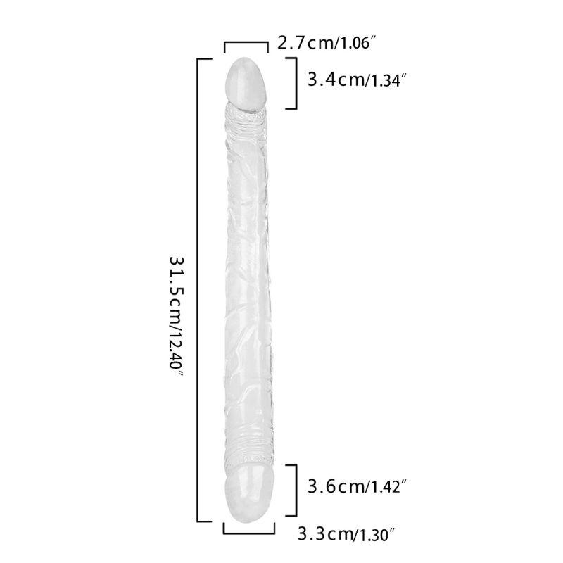 Dlouhé realistické dildo s dvojitou hlavou a flexibilním penisem pro ženy a muže