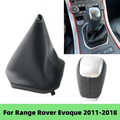 Range Rover Evoque 2011 2012 2013 2014 2015 2016 2017 2018 için Araba Stil Aksesuarları Vites Topuzu Deri Körük Yakası Kılıfı