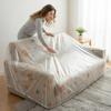 1Pcs Transparent Disposable Bed Dust Cover Waterproof Thick Plastic Furniture Protection Elastic Edges Full Wrap