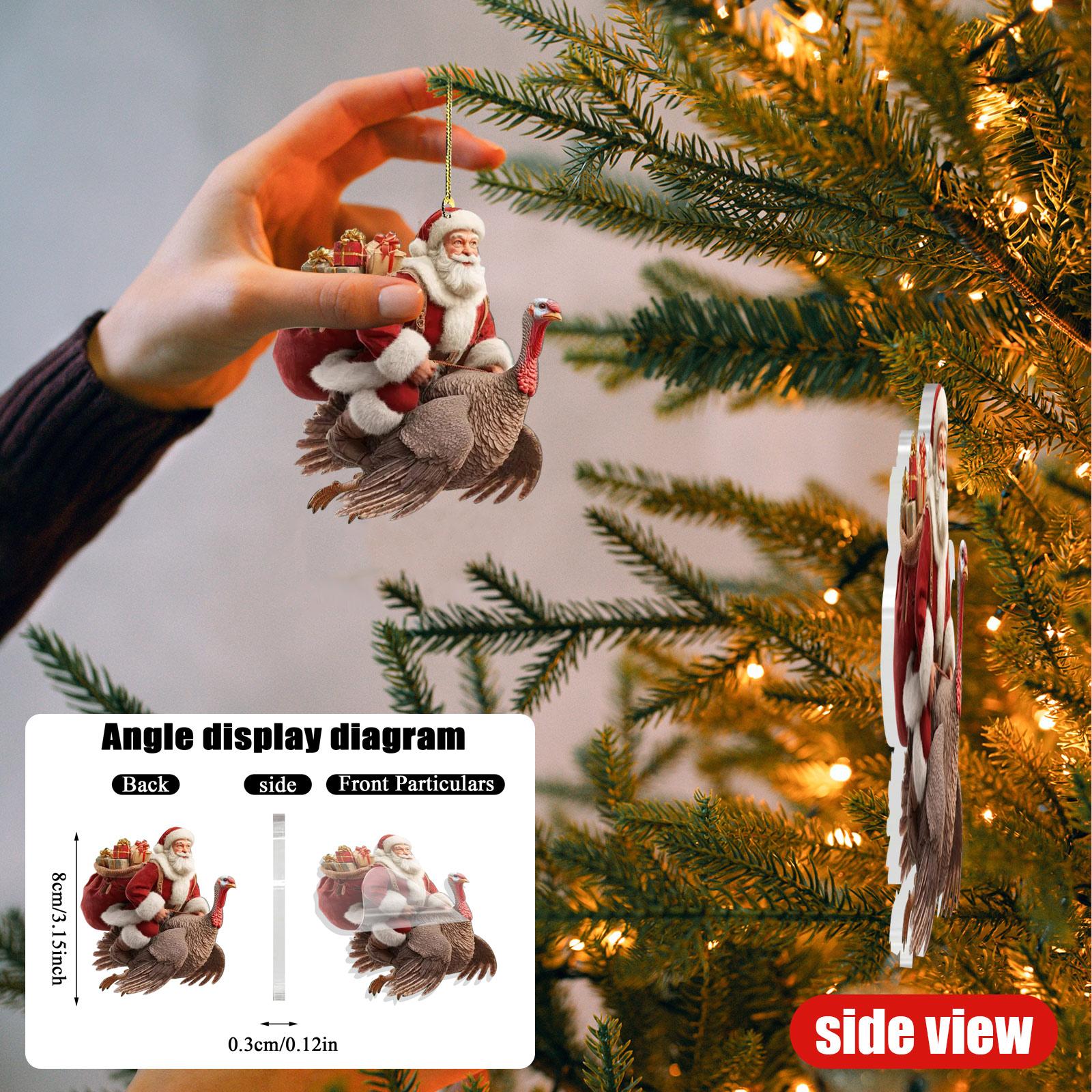 

2D Рождественские украшения, Акриловая плоская елка, Домашний декор, Подвеска на елку One Size