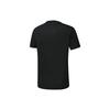 Fila Simple Letter Logo Print American Vintage Round Neck Sports Knit Short Sleeve T-Shirt Men Tops Deep-Black A11M311103FBK