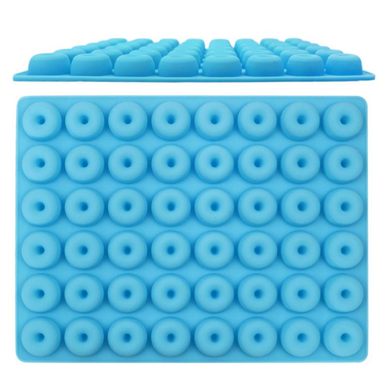 48 Cavity Mini Donut Silicone Mold Donut Bakeware Donut Baking Pan Ice Molds Dessert Chocolate Biscuit Cake Molds