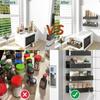 Magnetic Fridge Shelf Spice Storage Rack Black Iron Space Saving For Cabinet On The Side Of Refrigerator Kitchen Organizer Shelf