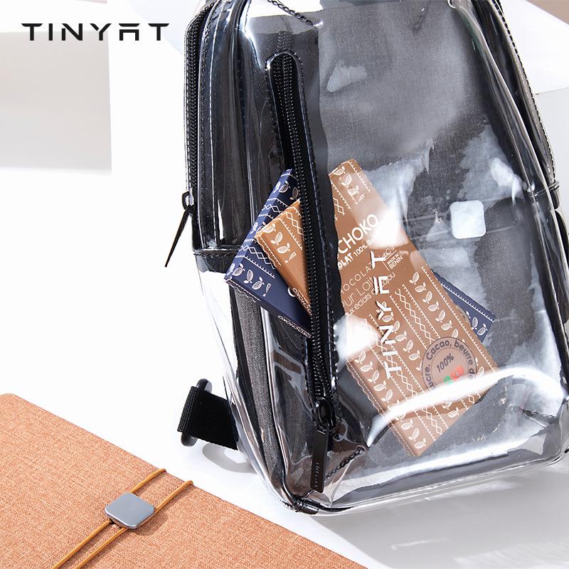 PVC Transparent Waterproof Chest Bag with USB Charging
