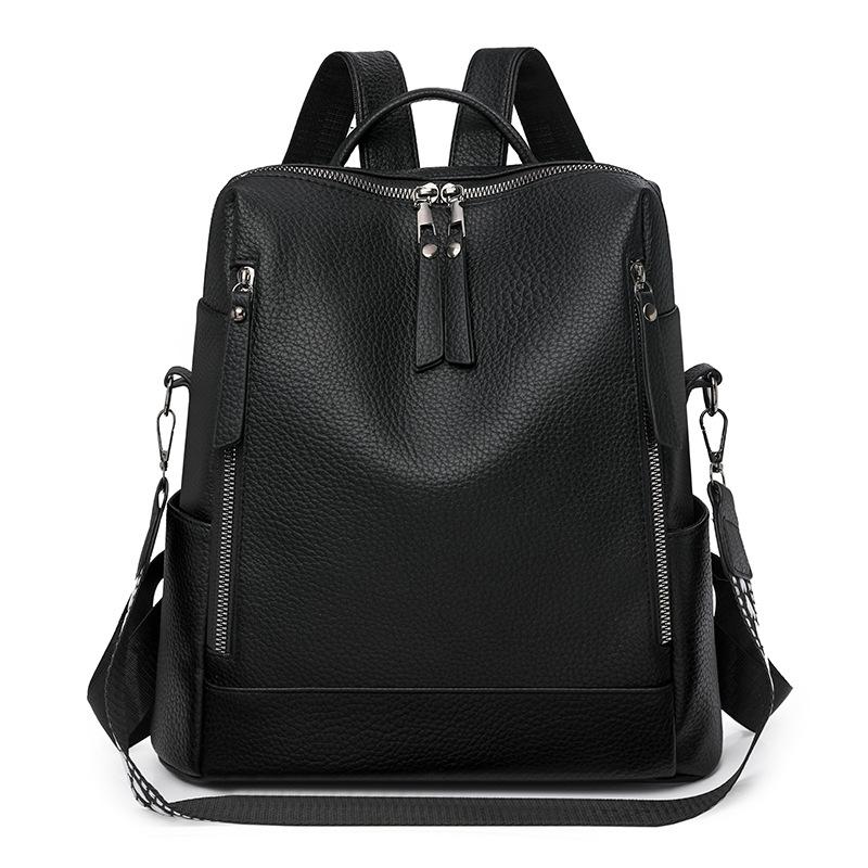 School Season Ladies Soft Surface Backpack Large Capacity Student School Bag Computer Backpack Fashion Crossbody Backpack
