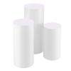 VEVOR Wedding Flower Stand, 3PCS 60/75/90cm Round Cylinder Plinth, White Pedestal Stand with PVC Lid, Cylindrical Pedestal Stands for Wedding, Party