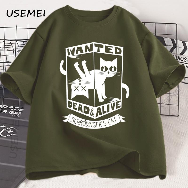 Funny Black Cat Tshirts Cotton Causal Loose Tshirt Printed Round Neck Short Sleeve Cat Lover T Shirt Harajuku Streetwear