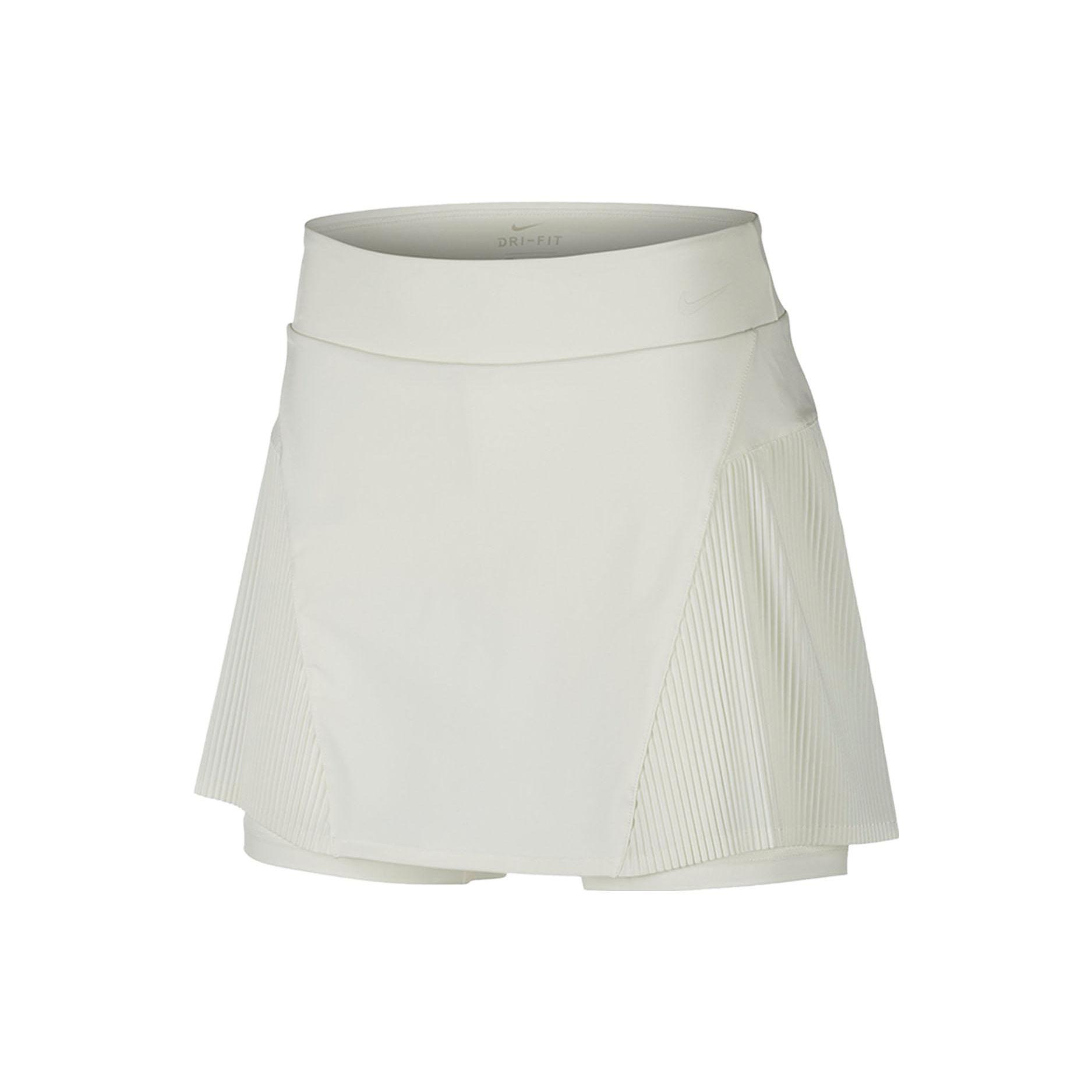 

Nike Однотонная плиссированная спортивная юбка для гольфа с высокой талией и подкладкой, удобная дышащая женская юбка белого цвета AV3647-133 S