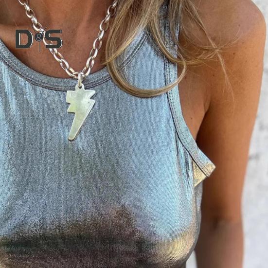 Chaleco de Mujer Cuello Redondo Sin Mangas Color Sólido Brillante Estilo Regular Tops Transpirables Elásticos Camisetas de Tirantes Ropa Diaria