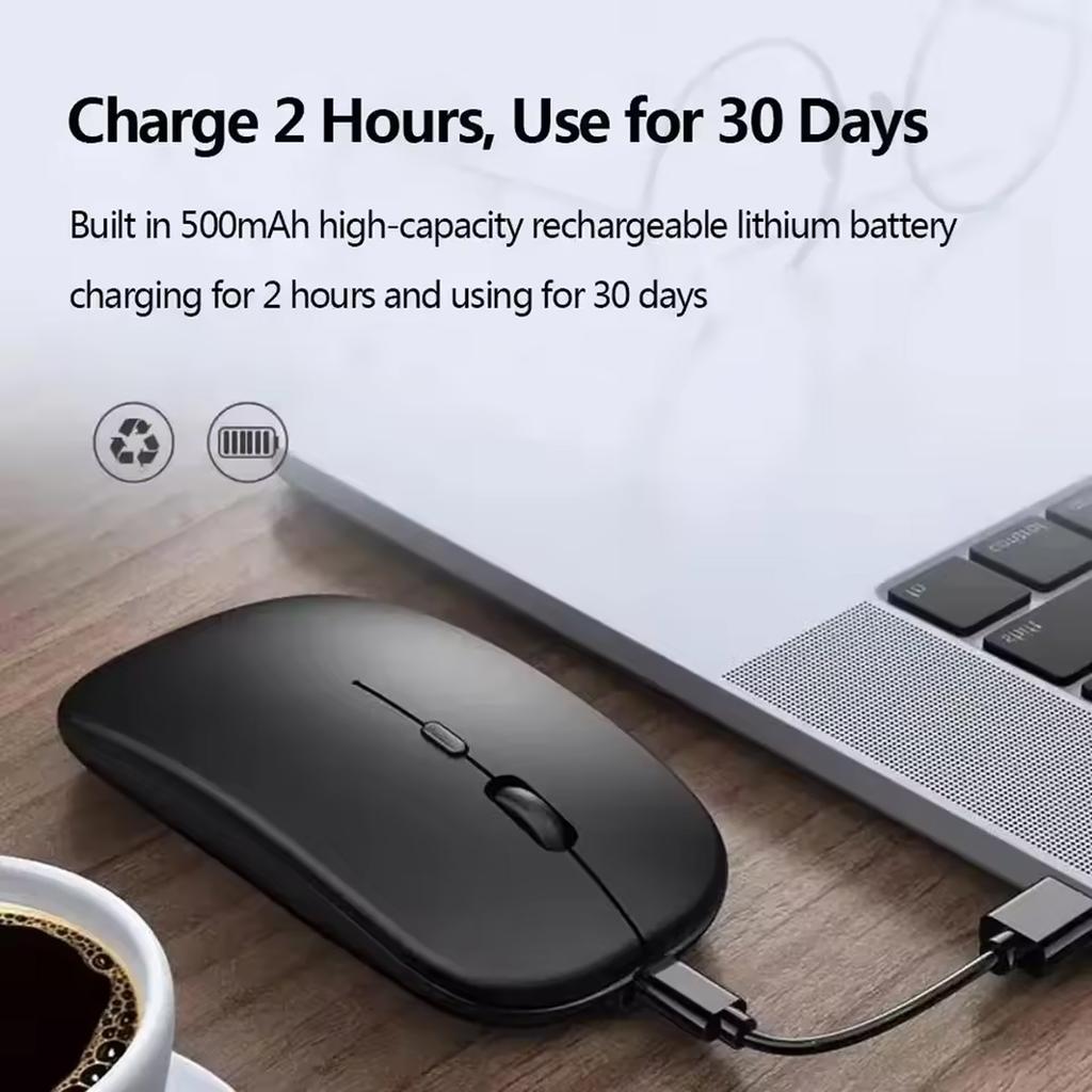 2025New Rechargeable Wireless Mouse Bluetooth-compatible 2.4GHz Dual Modes Computer Mice with Nano Receiver for PC Laptop