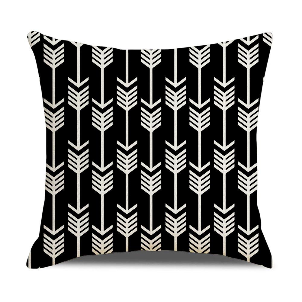 Pillow New Pillow Case Simple Geometric Linen Pillow Case Sofa Pillow Household Products